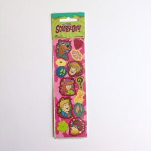 NIP Vtg Sandylion Scooby-Doo Sticker Sheet Pink Cartoon Network Characters 1998